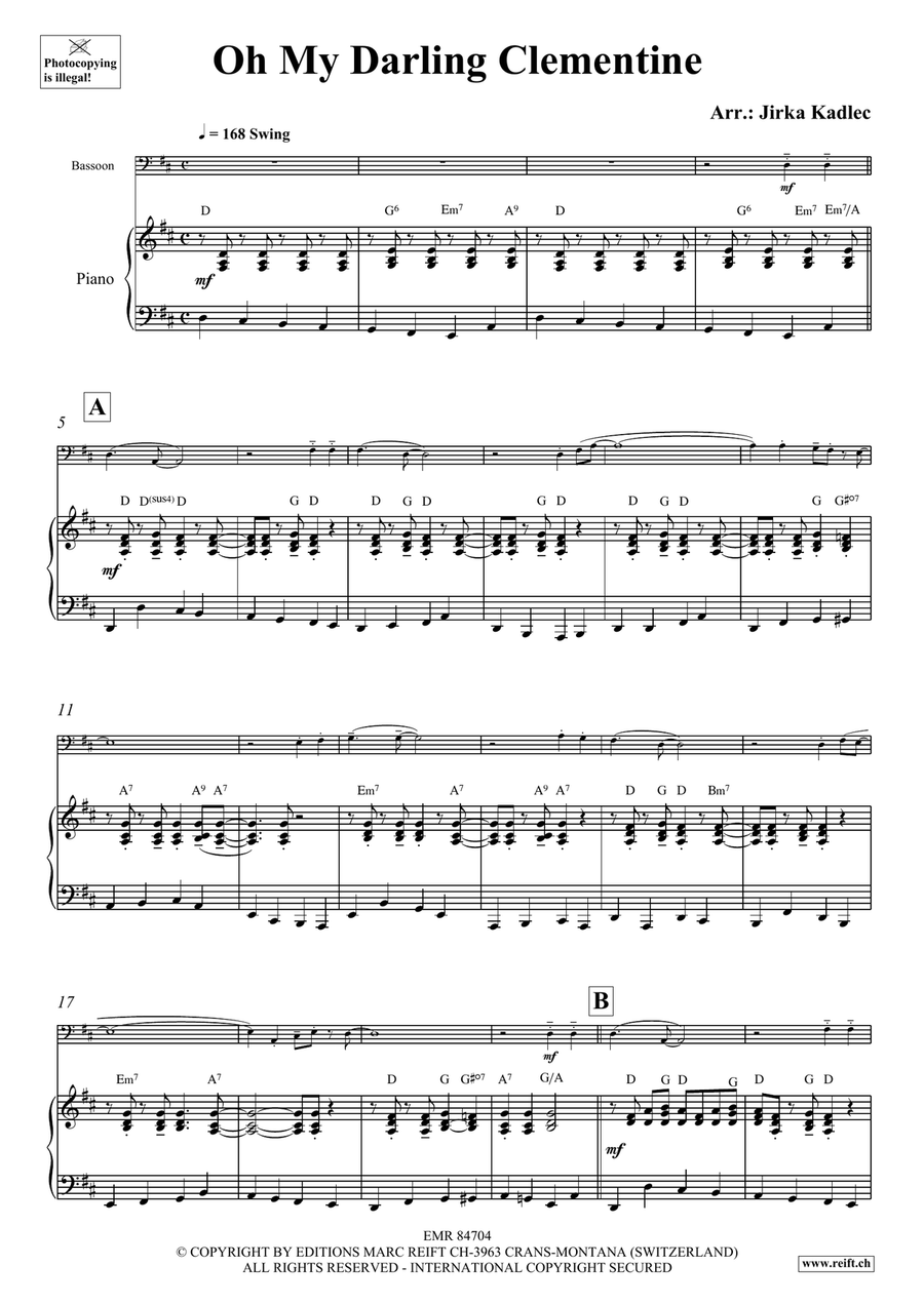 Oh My Darling Clementine Oh My Darling Clementine Bassoon Solo scores gallery preview page 4