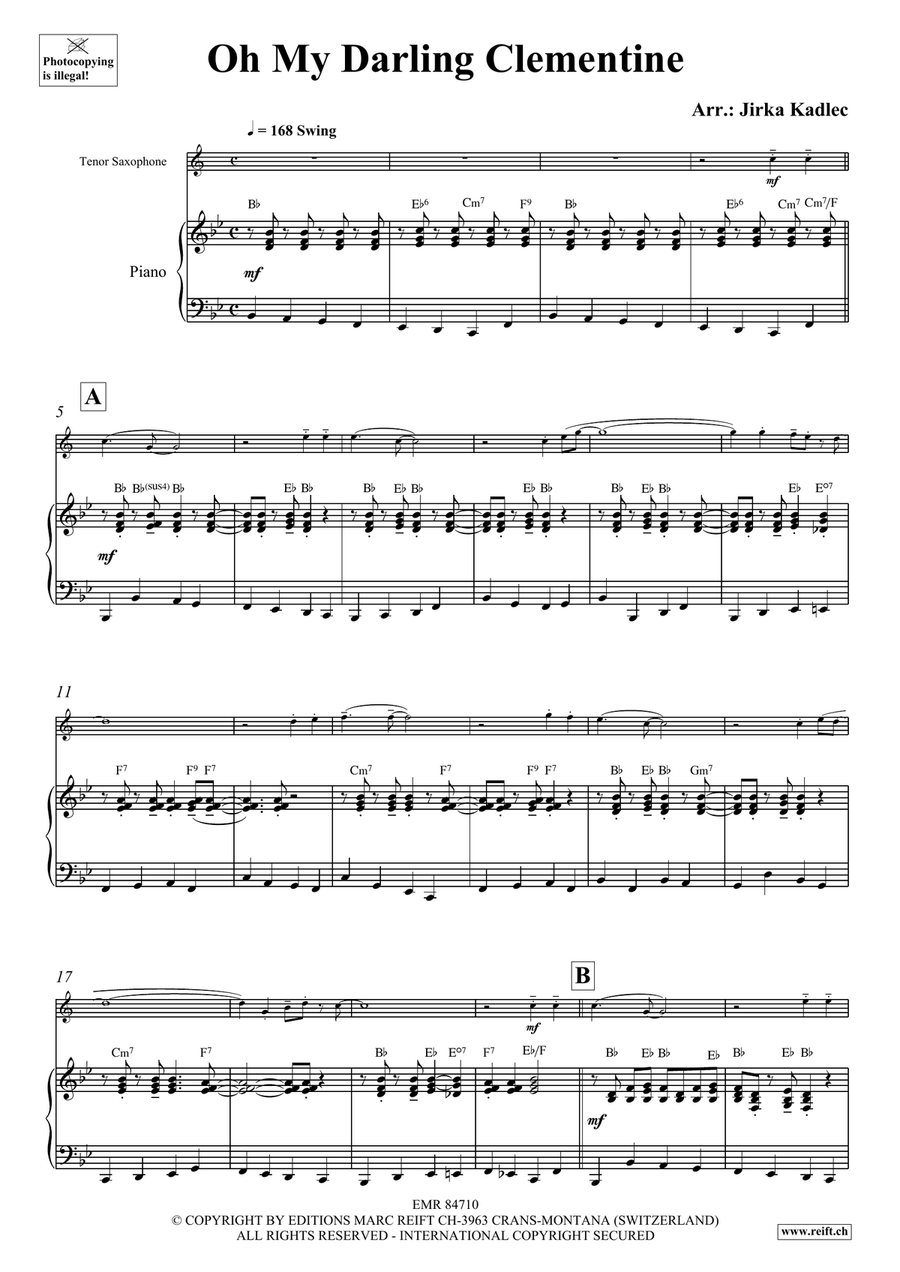 Oh My Darling Clementine Oh My Darling Clementine Tenor Saxophone scores gallery preview page 4