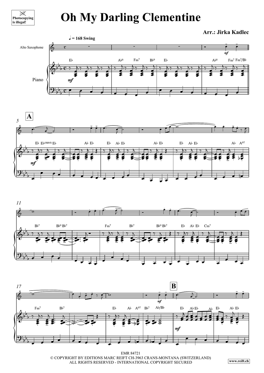 Oh My Darling Clementine Oh My Darling Clementine Alto Saxophone scores gallery preview page 4