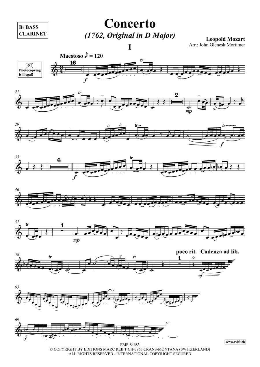 Concerto Concerto Bass Clarinet scores gallery preview page 3