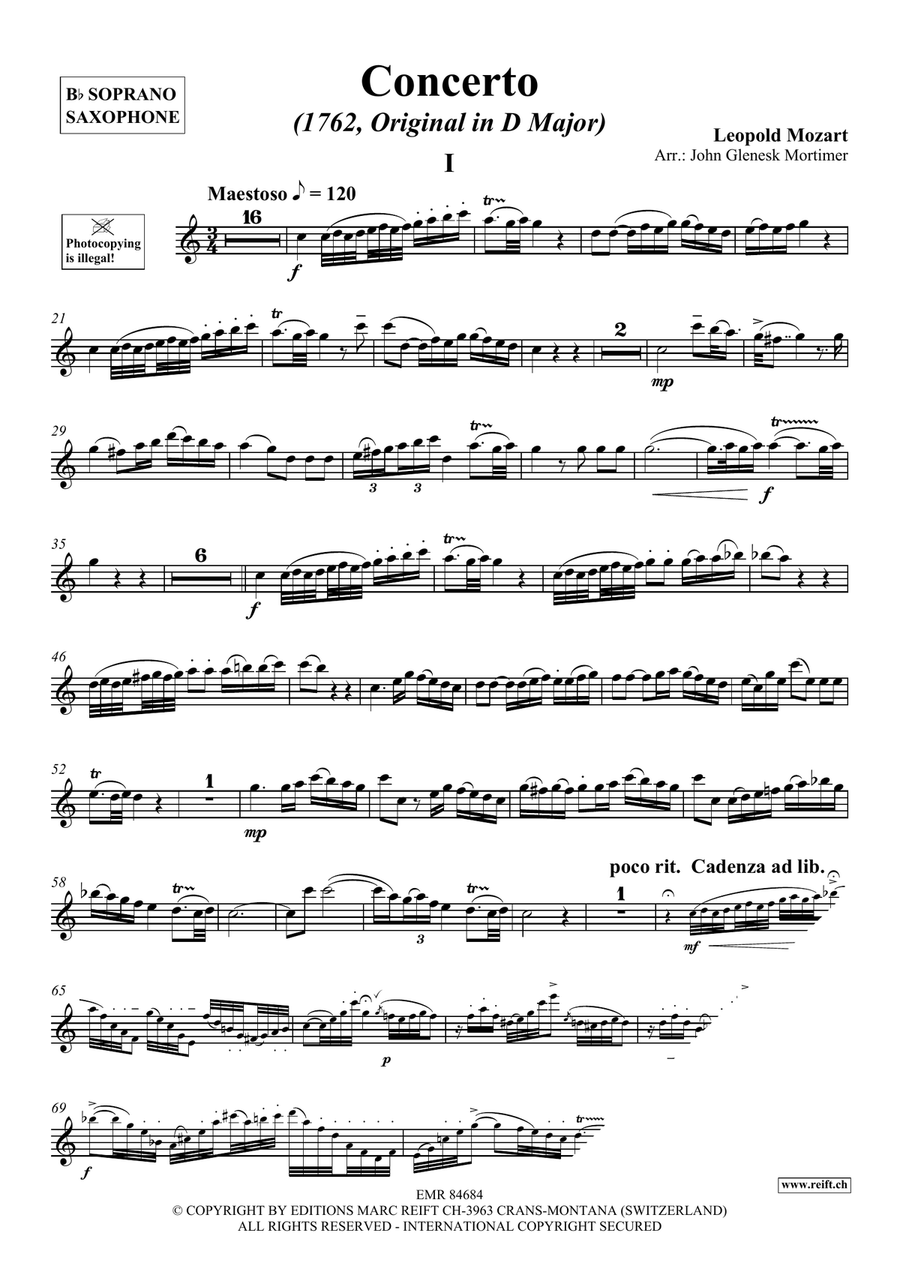 Concerto Concerto Soprano Saxophone scores gallery preview page 3