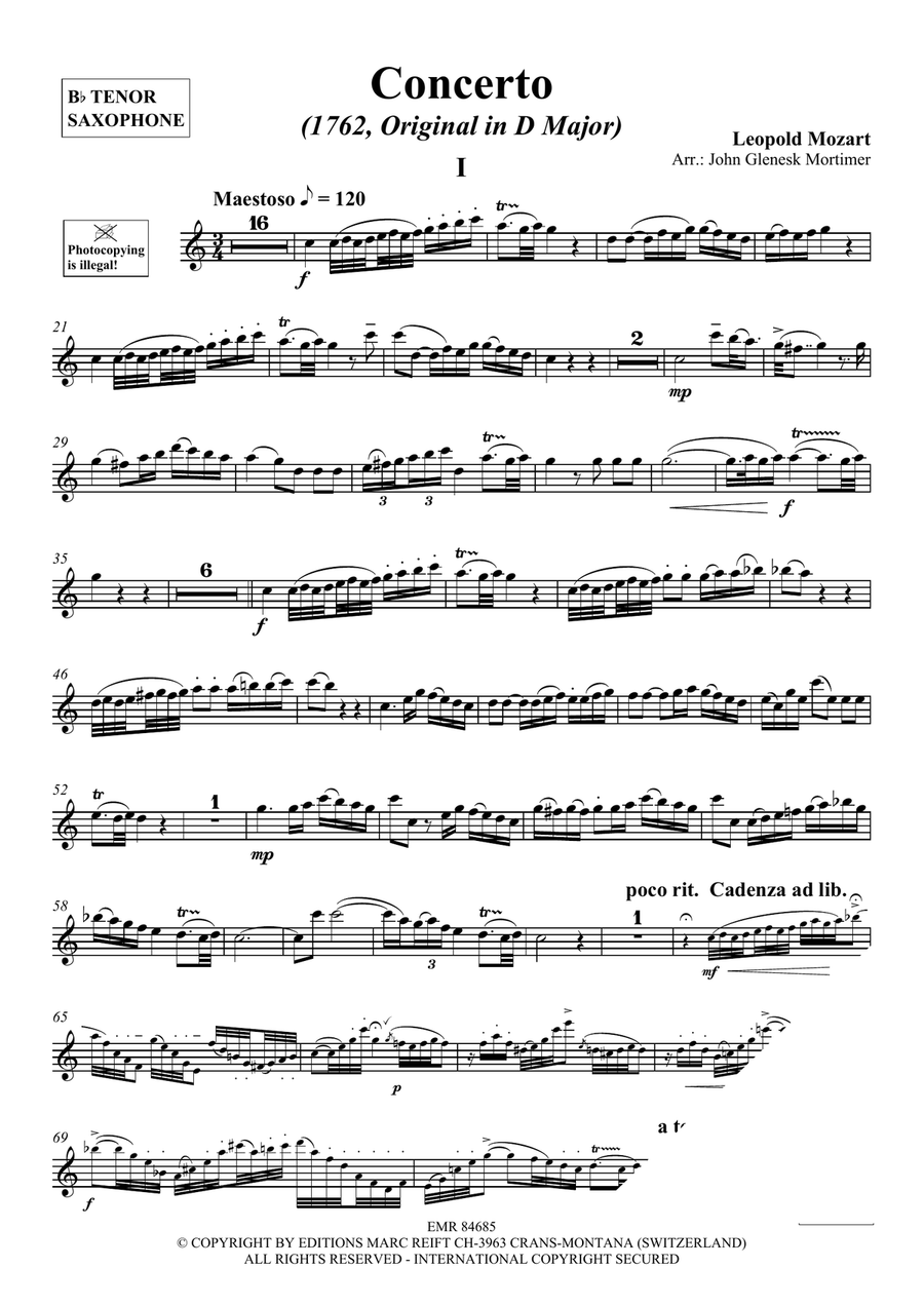 Concerto Concerto Tenor Saxophone scores gallery preview page 3