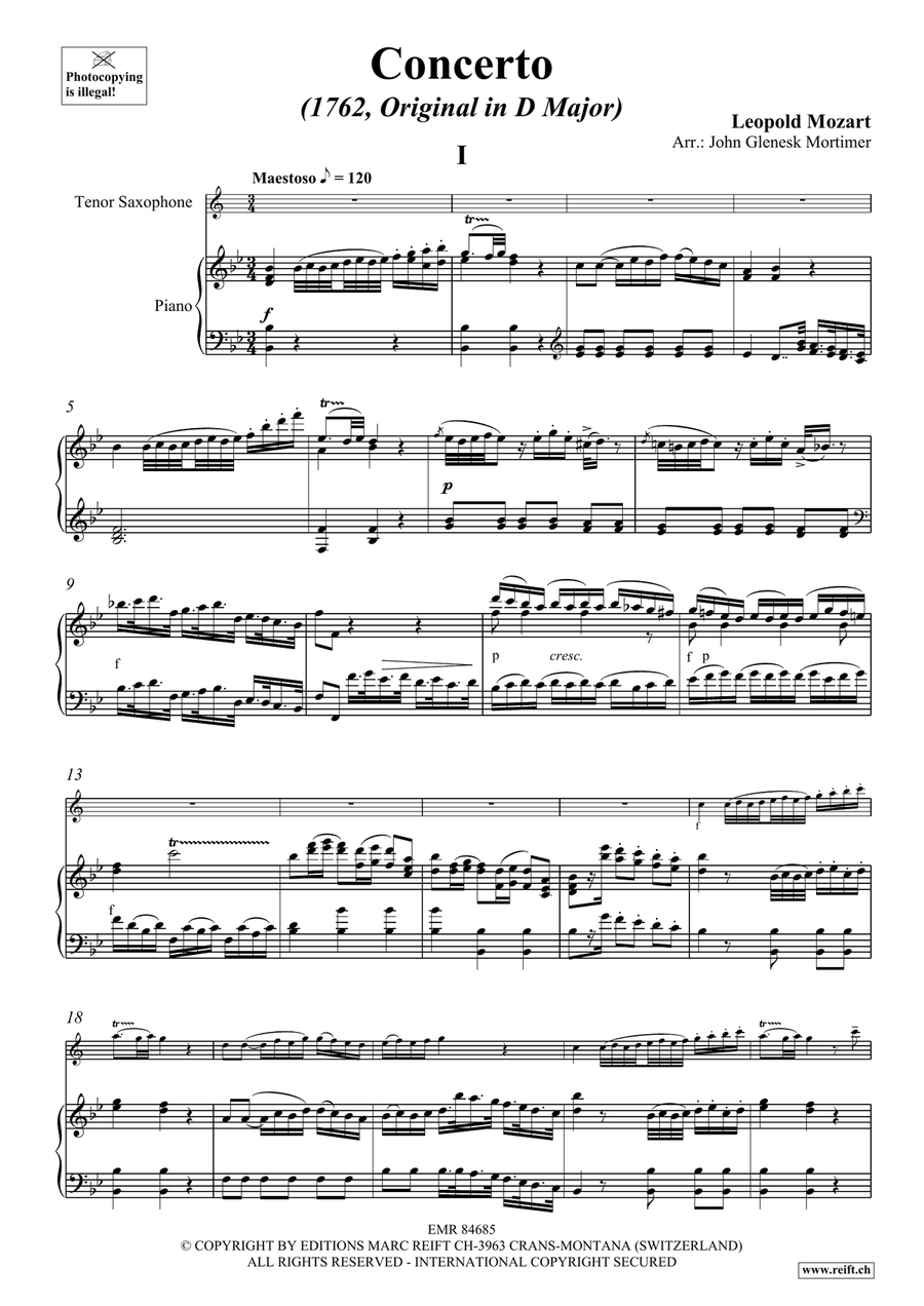 Concerto Concerto Tenor Saxophone scores gallery preview page 4