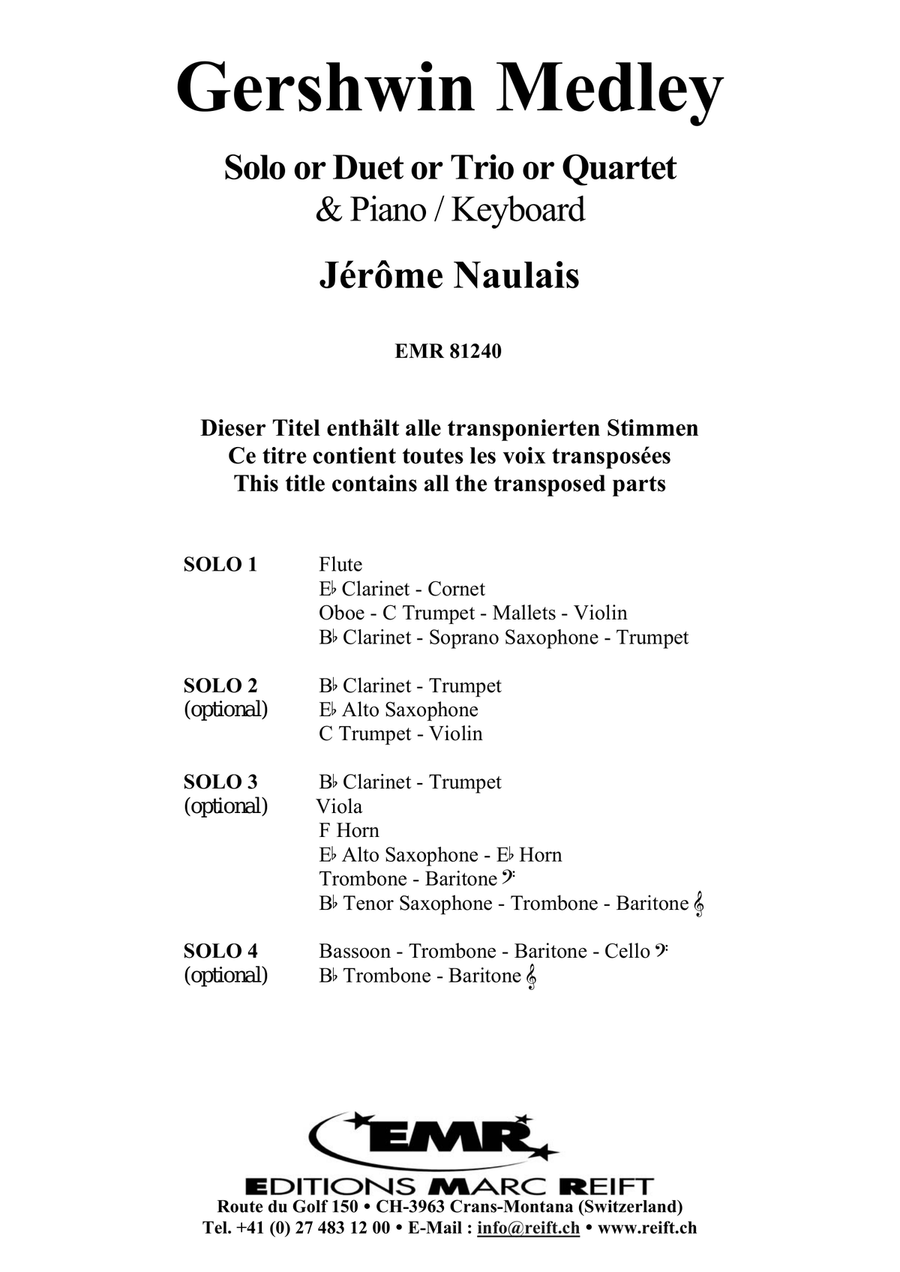 Gershwin Medley Piano Accompaniment scores gallery preview page 2