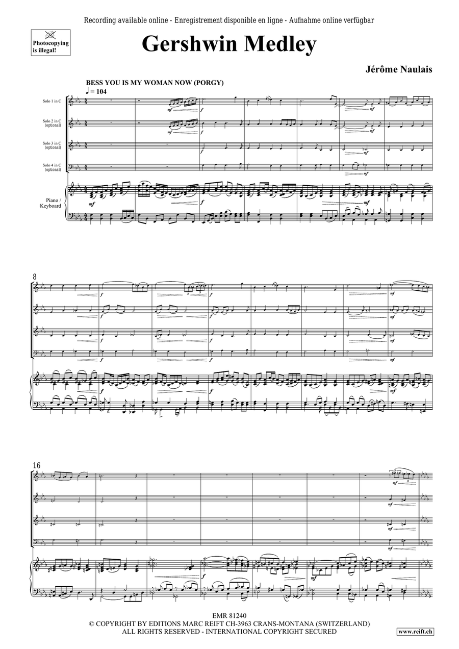 Gershwin Medley Piano Accompaniment scores gallery preview page 4
