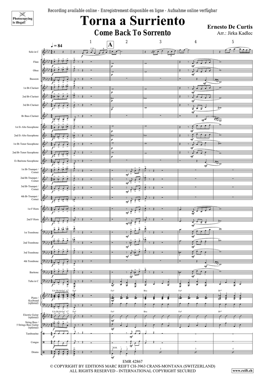 Torna a Surriento Torna a Surriento Bassoon scores gallery preview page 3