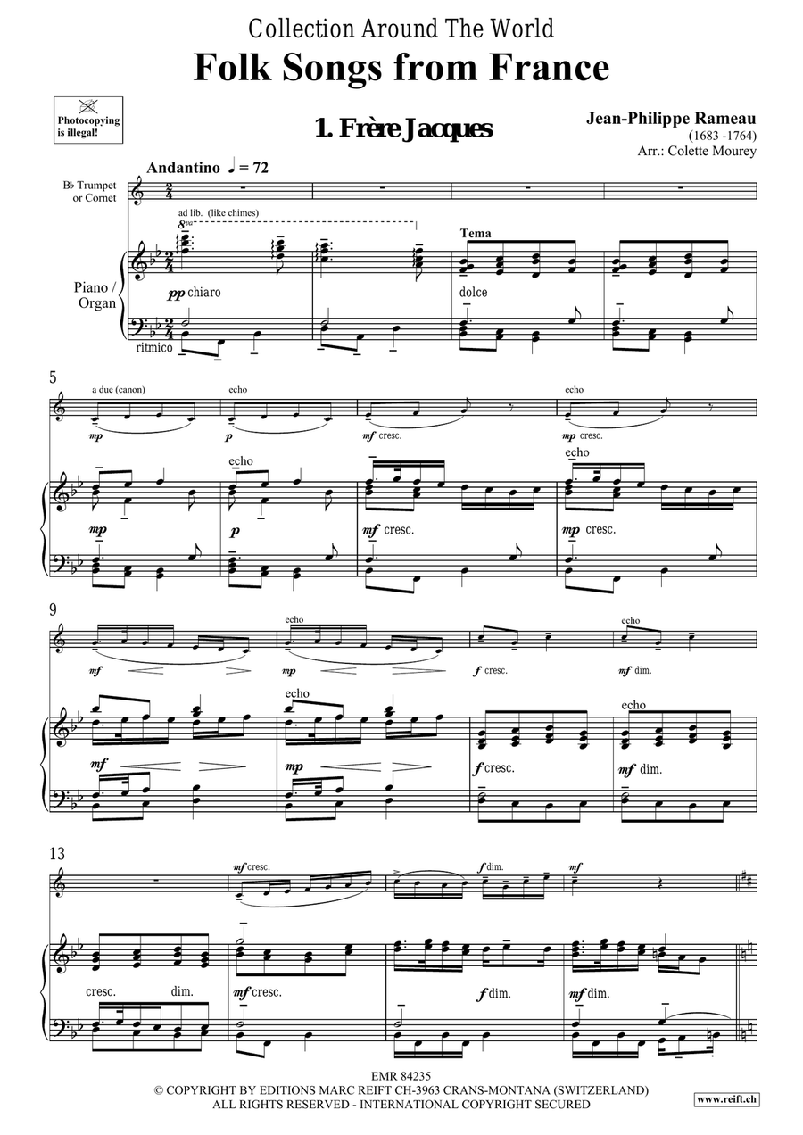 Folk Songs From France Folk Songs From France Cornet scores gallery preview page 4