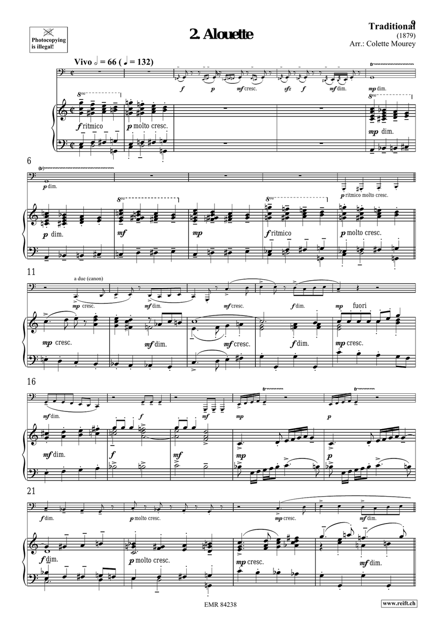 Folk Songs From France Tuba scores gallery preview page 6