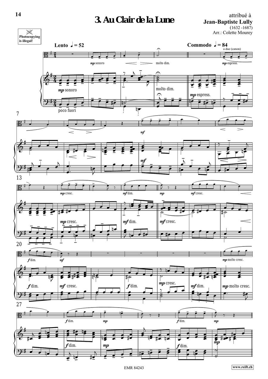 Folk Songs From France Folk Songs From France Viola scores gallery preview page 8