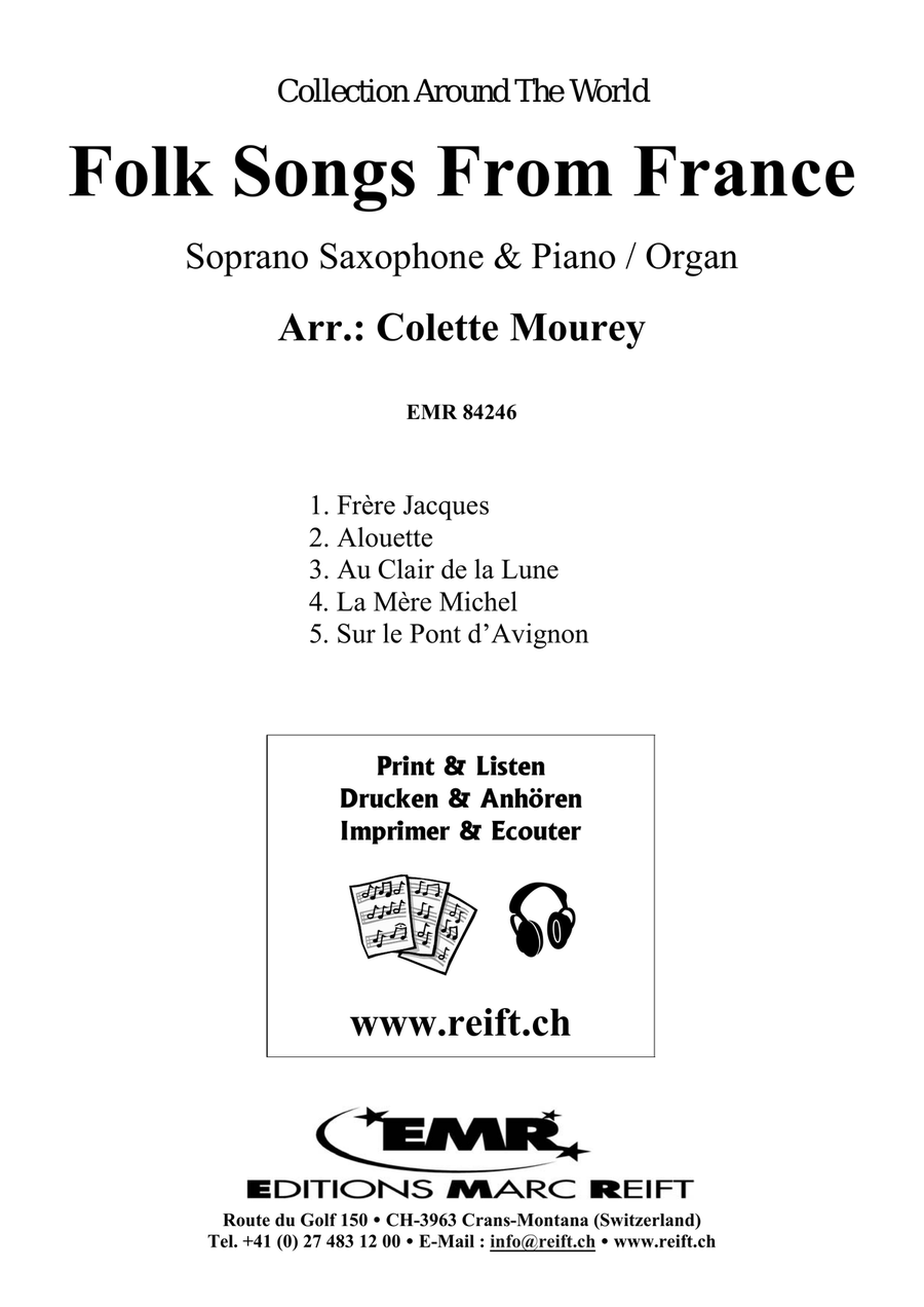 Folk Songs From France Folk Songs From France Soprano Saxophone scores gallery preview page 2