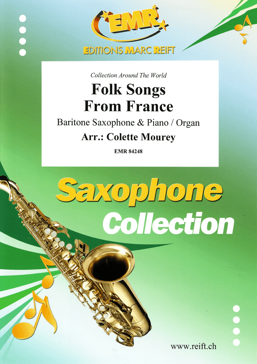 Folk Songs From France Baritone Saxophone scores gallery preview page 1