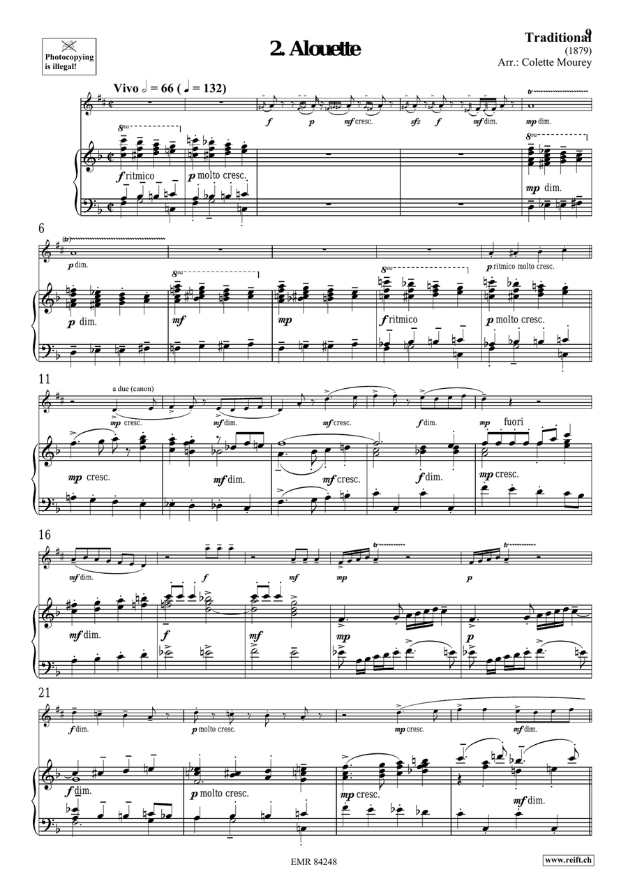 Folk Songs From France Baritone Saxophone scores gallery preview page 6