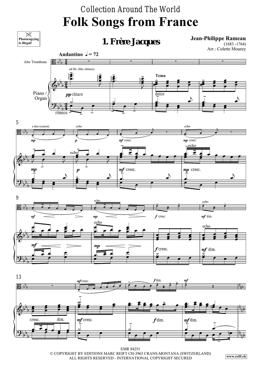 Folk Songs From France Organ scores gallery preview page 4