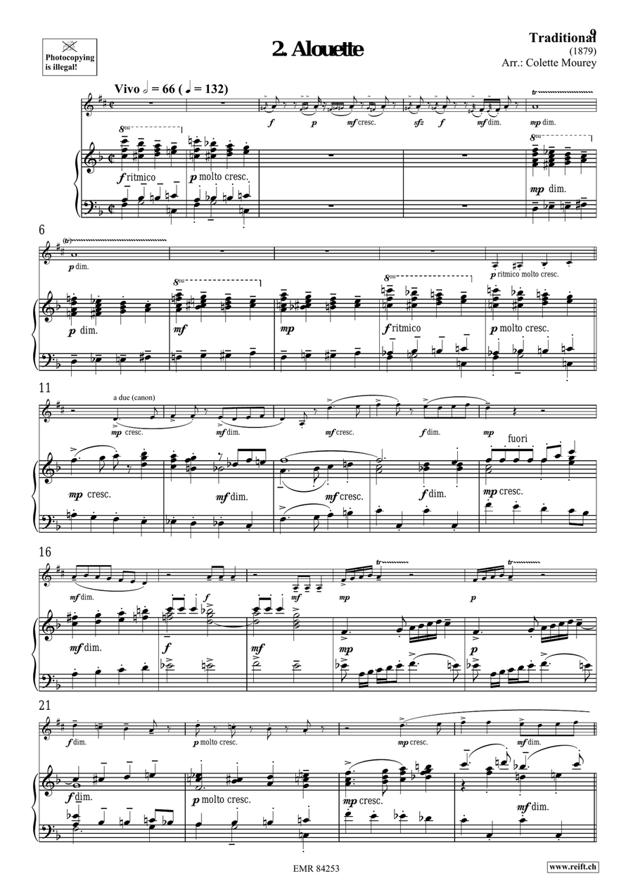 Folk Songs From France Cornet scores gallery preview page 6