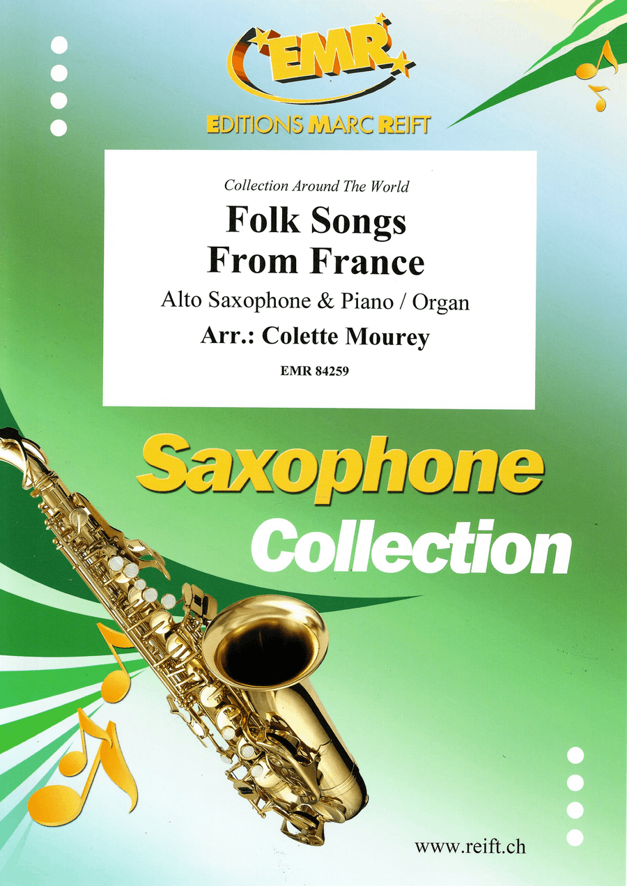 Folk Songs From France Alto Saxophone scores gallery preview page 1
