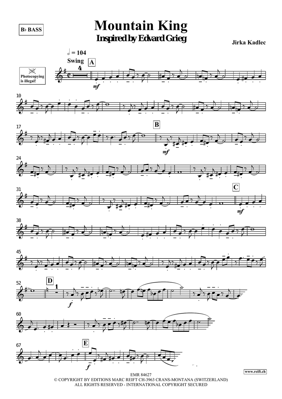 Mountain King Mountain King Voice Solo scores gallery preview page 4