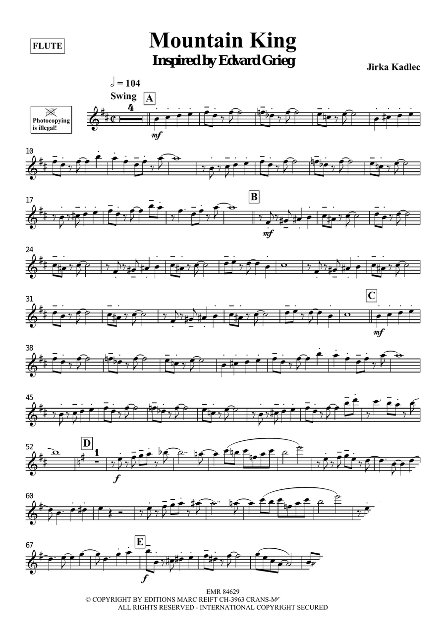 Mountain King Mountain King Flute Solo scores gallery preview page 4