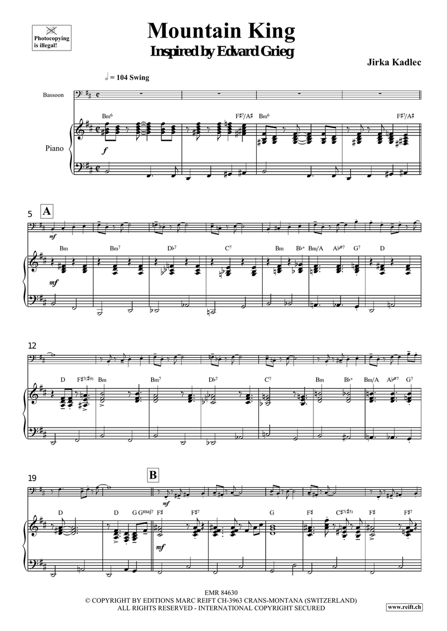 Mountain King Mountain King Bassoon Solo scores gallery preview page 5