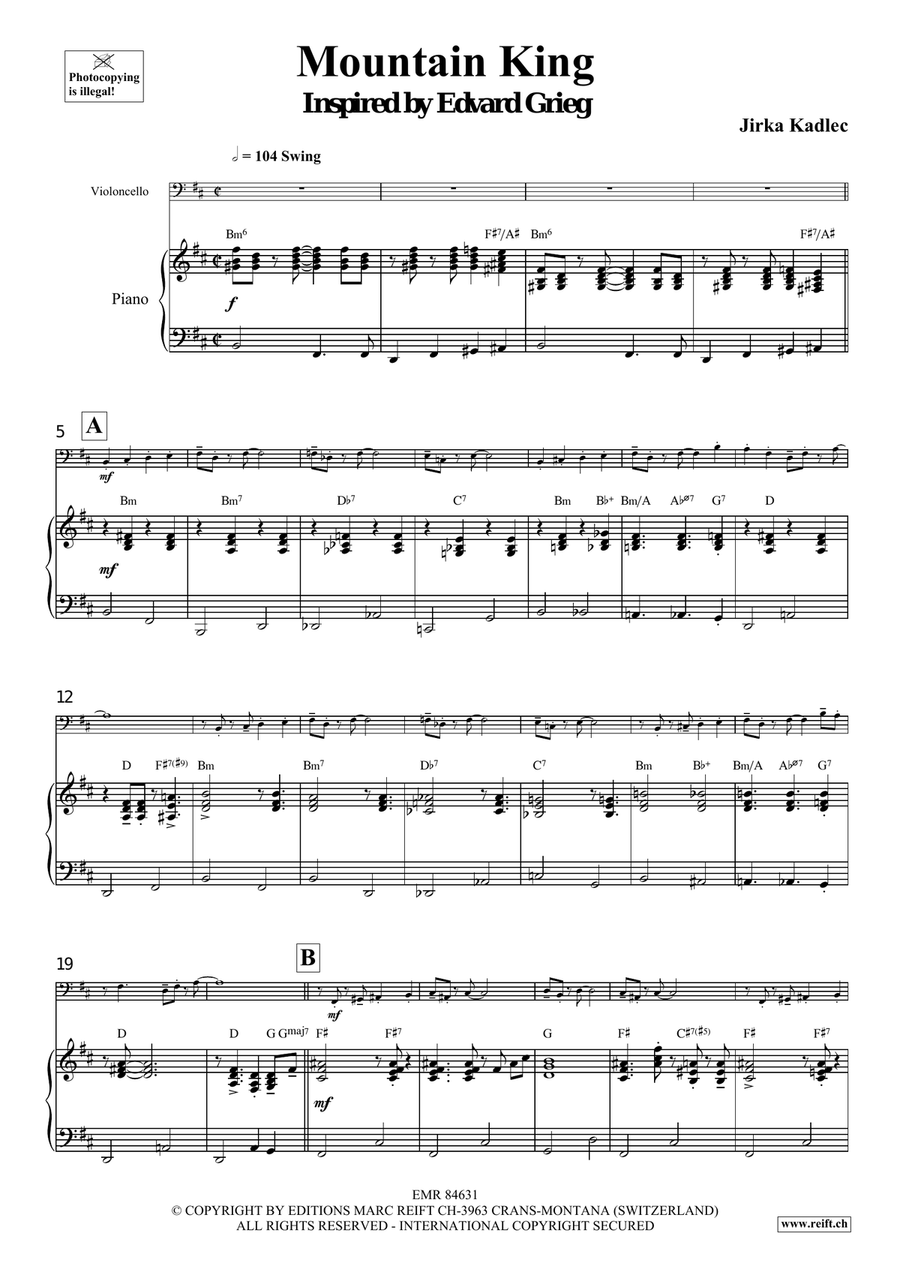 Mountain King Mountain King Piano Accompaniment scores gallery preview page 5