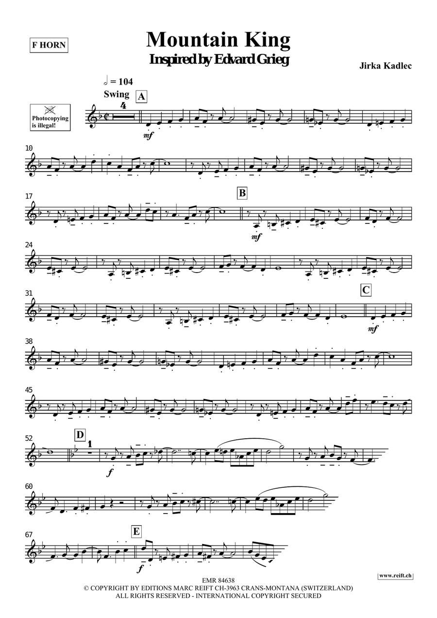 Mountain King Mountain King Horn scores gallery preview page 4