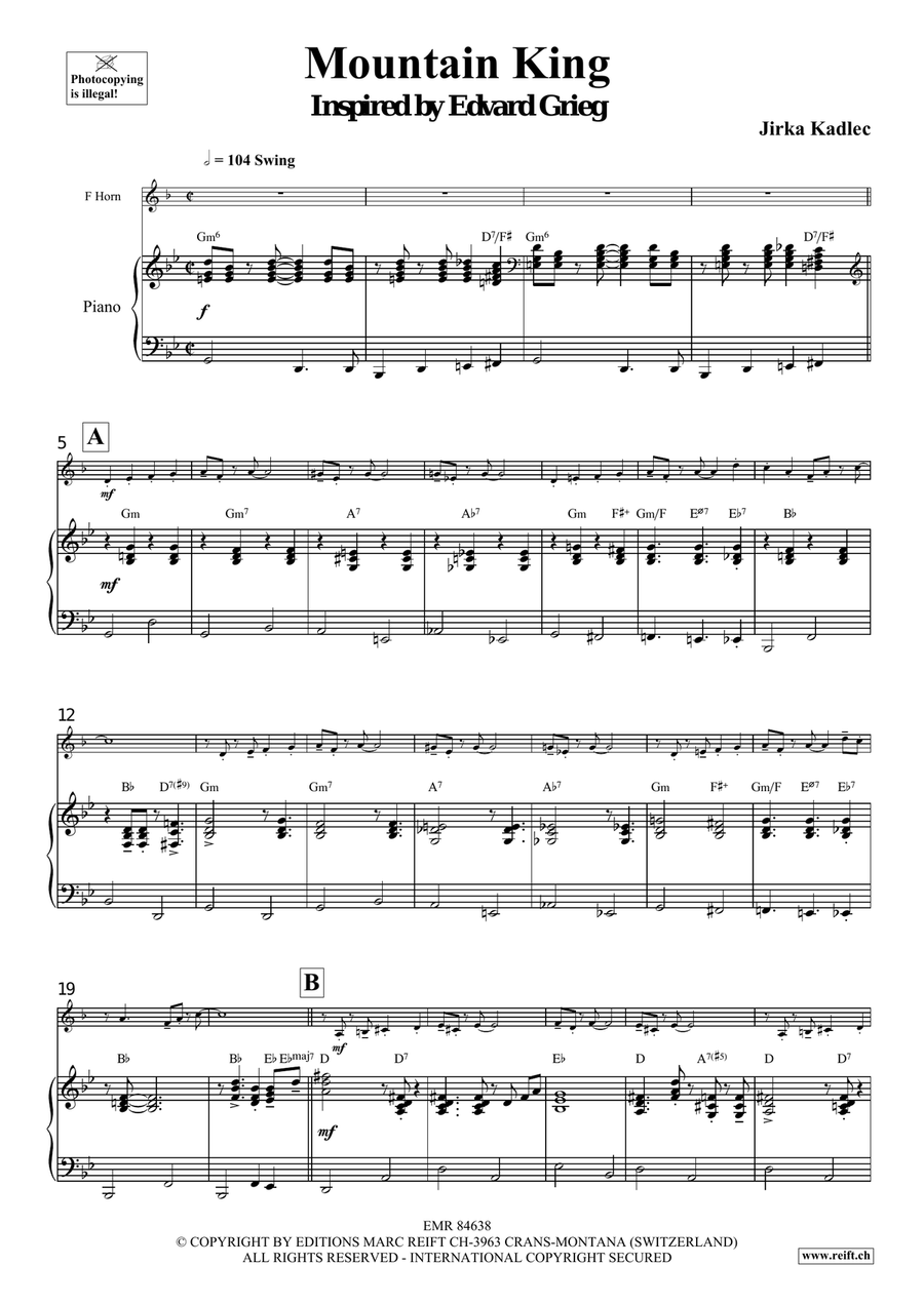 Mountain King Mountain King Horn scores gallery preview page 5