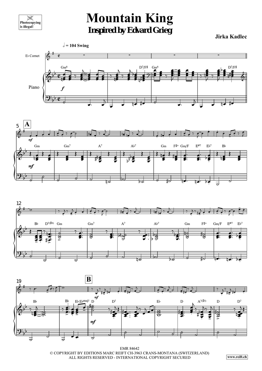 Mountain King Mountain King Cornet scores gallery preview page 5