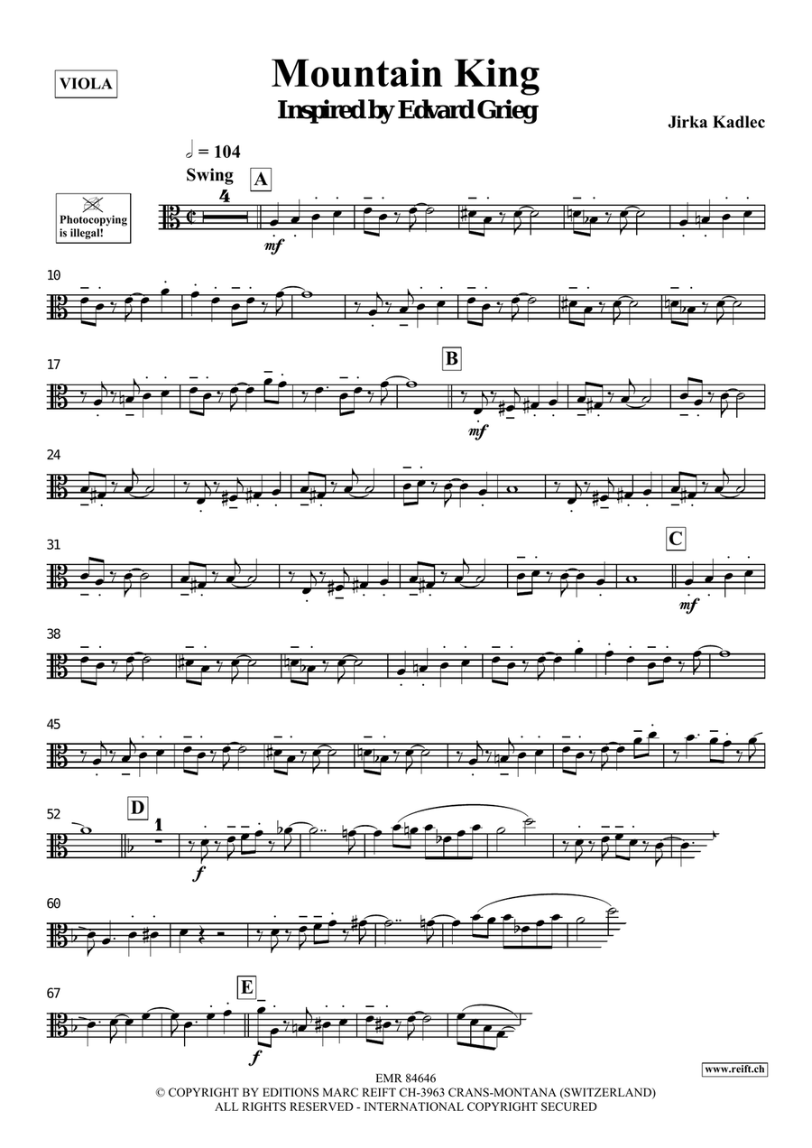 Mountain King Mountain King Piano Accompaniment scores gallery preview page 4