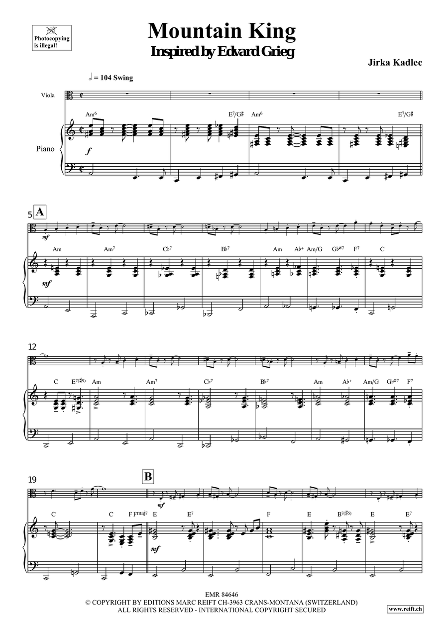Mountain King Mountain King Piano Accompaniment scores gallery preview page 5