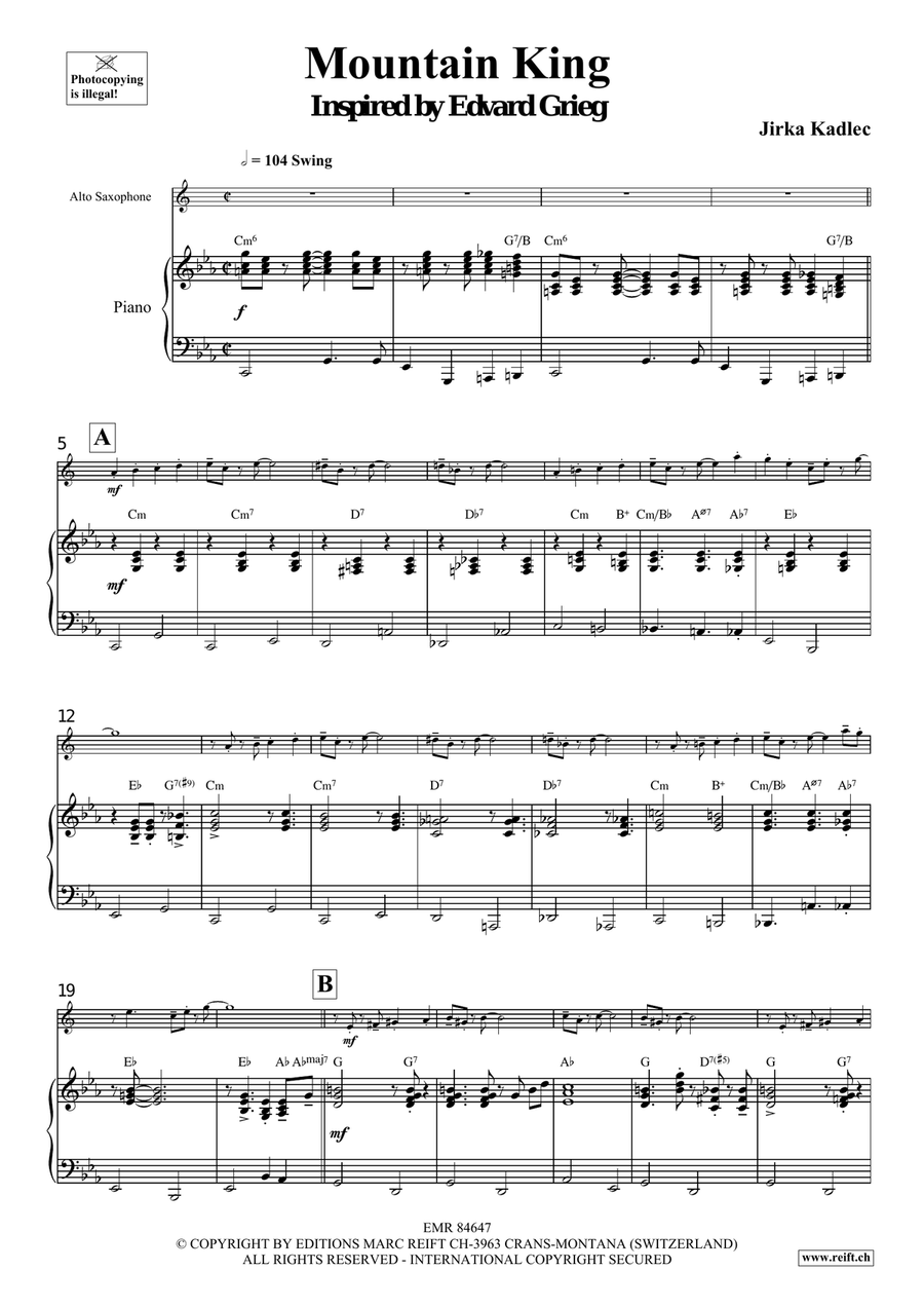 Mountain King Mountain King Alto Saxophone scores gallery preview page 5