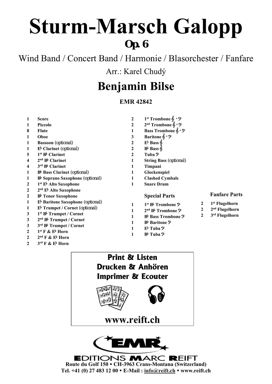 Sturm-Marsch Galopp Concert Band scores gallery preview page 2