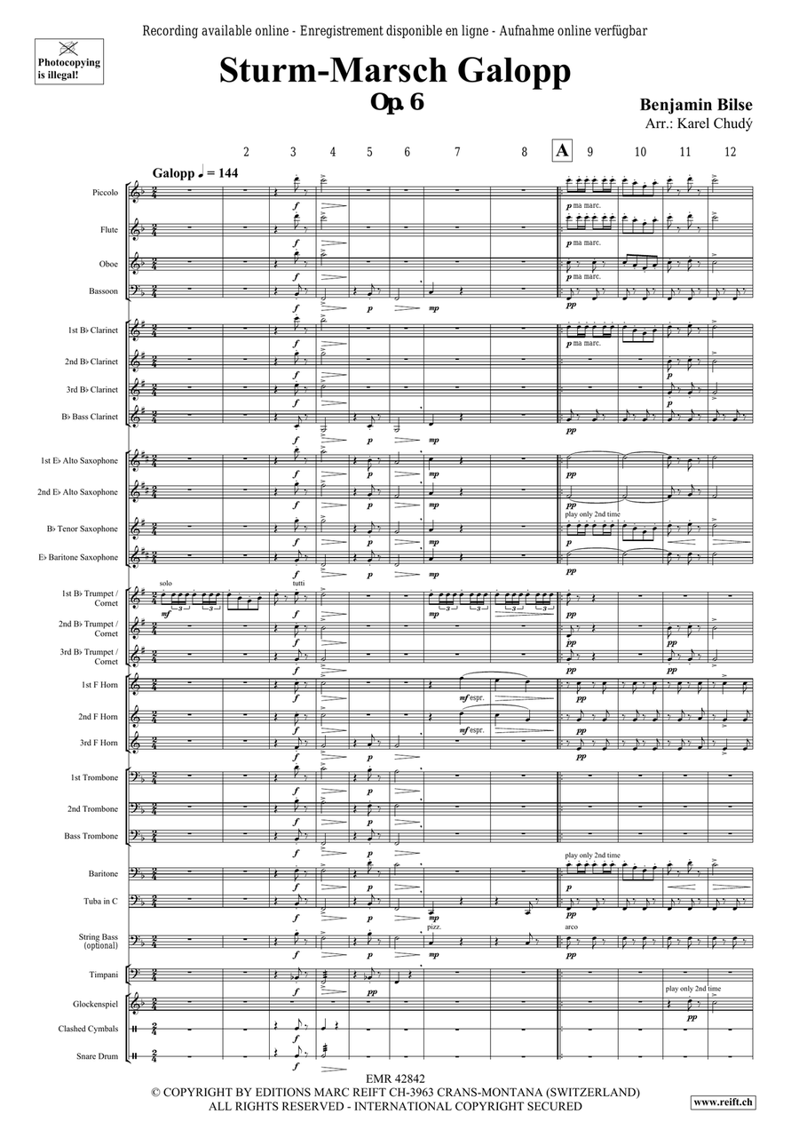 Sturm-Marsch Galopp Concert Band scores gallery preview page 3