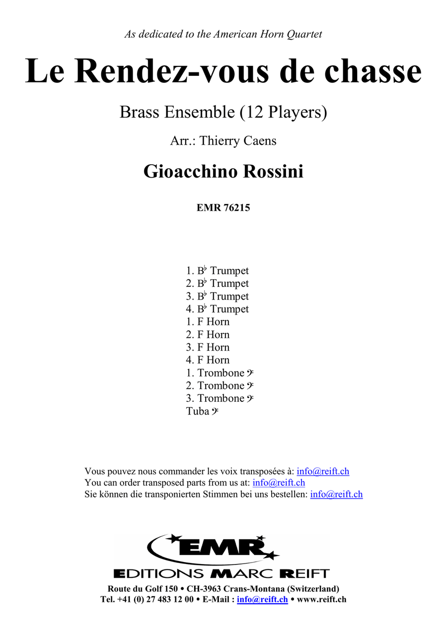Le Rendez-vous de chasse Le Rendez-vous de chasse Score scores gallery preview page 2