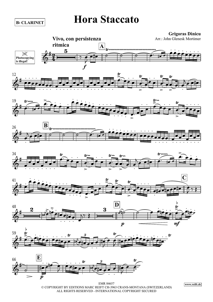 Hora Staccato Hora Staccato Clarinet Solo scores gallery preview page 3