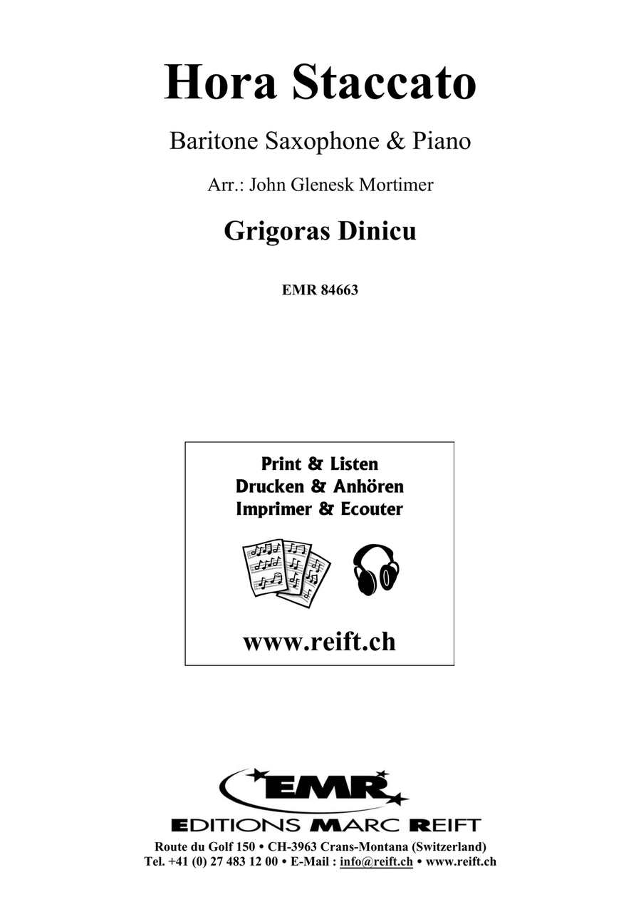 Hora Staccato Hora Staccato Baritone Saxophone scores gallery preview page 2