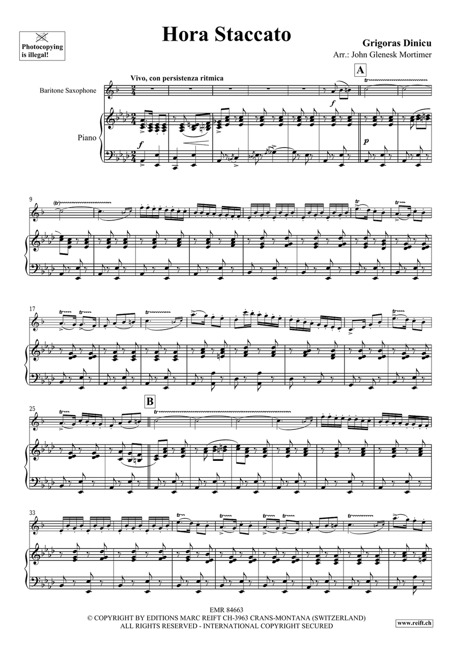 Hora Staccato Hora Staccato Baritone Saxophone scores gallery preview page 4