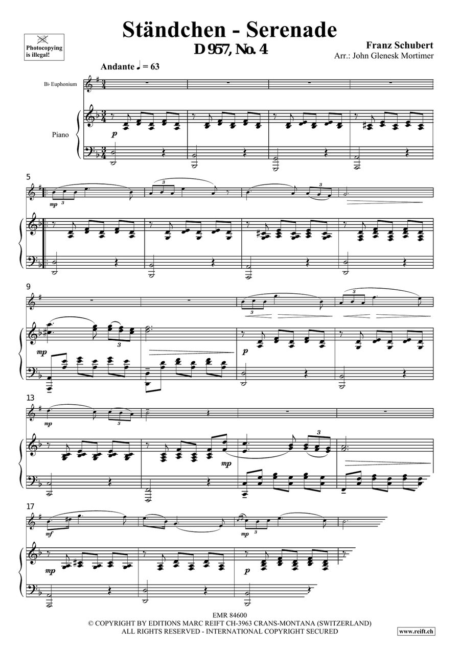 Ständchen - Serenade Ständchen - Serenade Euphonium scores gallery preview page 3