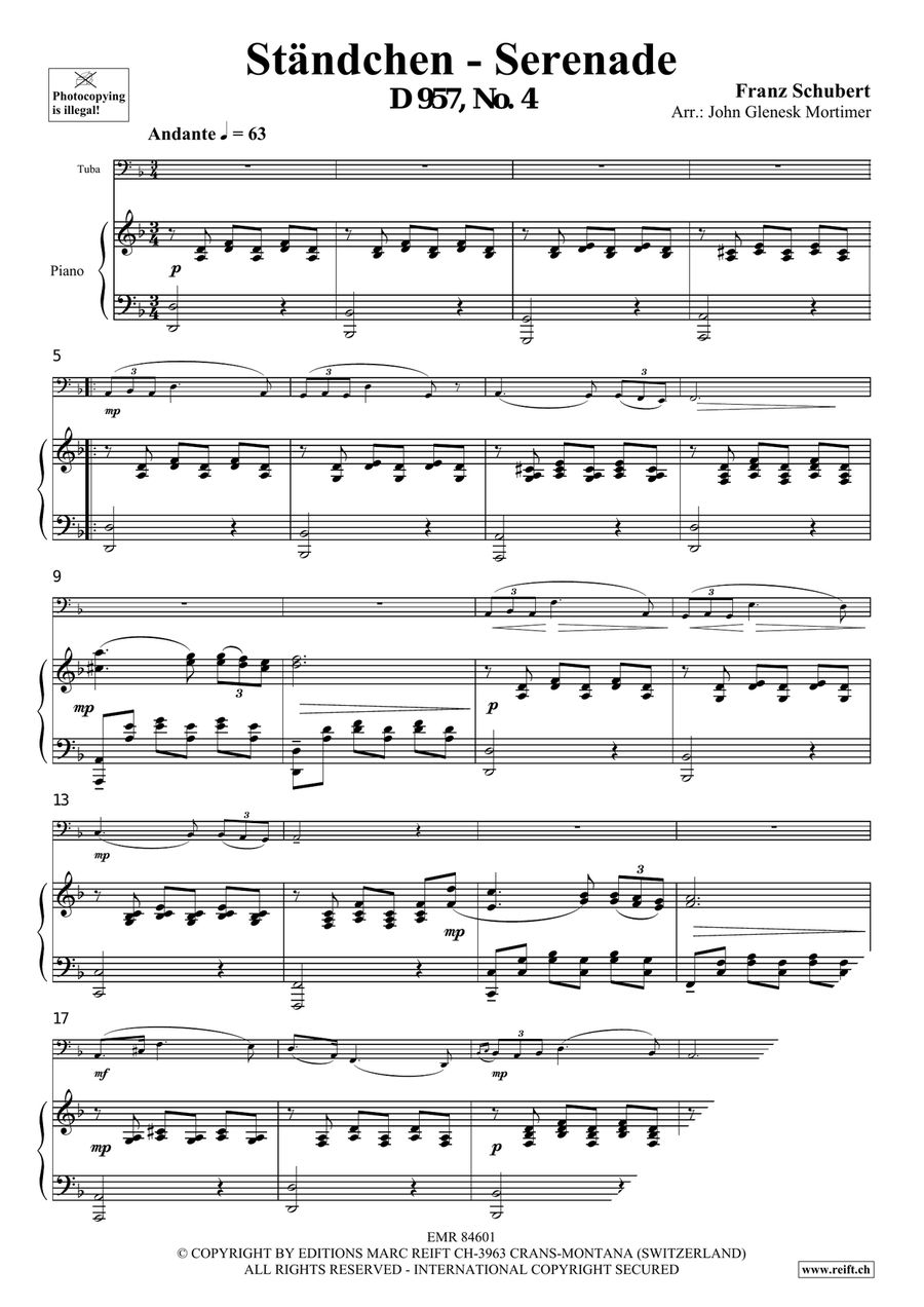 Ständchen - Serenade Ständchen - Serenade Tuba scores gallery preview page 3