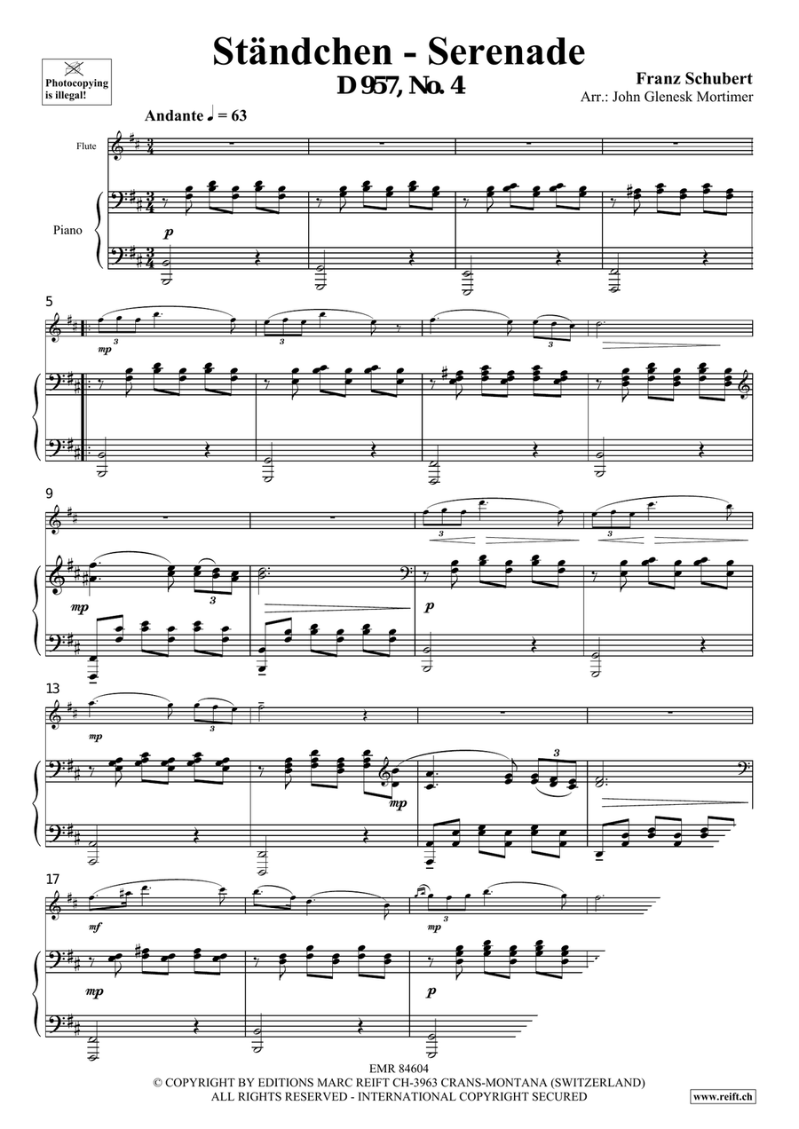 Ständchen - Serenade Ständchen - Serenade Flute Solo scores gallery preview page 3