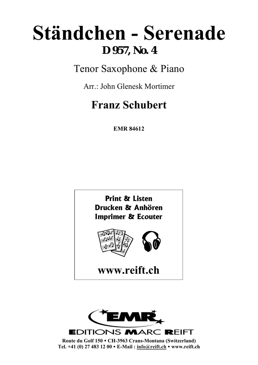 Ständchen - Serenade Ständchen - Serenade Tenor Saxophone scores gallery preview page 2