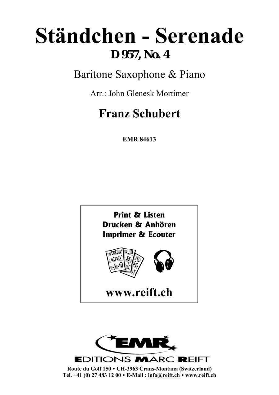 Ständchen - Serenade Ständchen - Serenade Baritone Saxophone scores gallery preview page 2