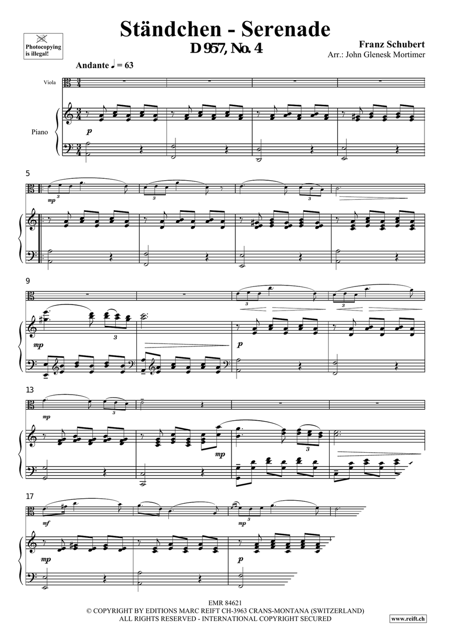 Ständchen - Serenade Ständchen - Serenade Piano Accompaniment scores gallery preview page 3