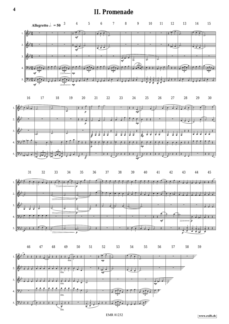 Music for Children Music for Children Woodwind Quintet scores gallery preview page 4