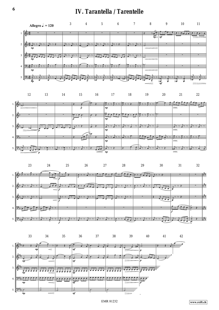 Music for Children Music for Children Woodwind Quintet scores gallery preview page 6