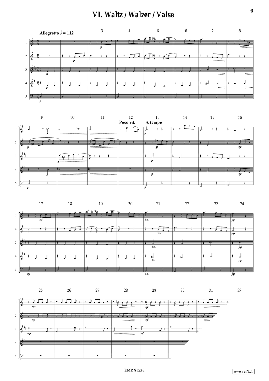 Music for Children Music for Children Woodwind Quintet scores gallery preview page 8
