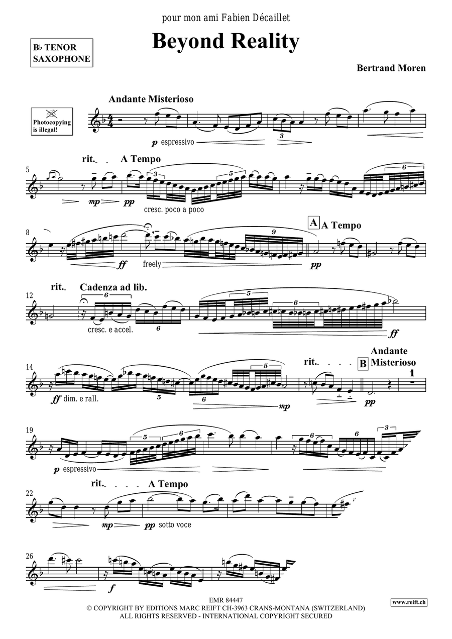 Beyond Reality Beyond Reality Tenor Saxophone scores gallery preview page 4