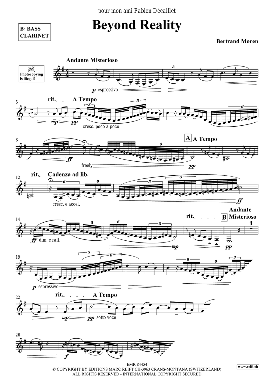 Beyond Reality Beyond Reality Bass Clarinet scores gallery preview page 4