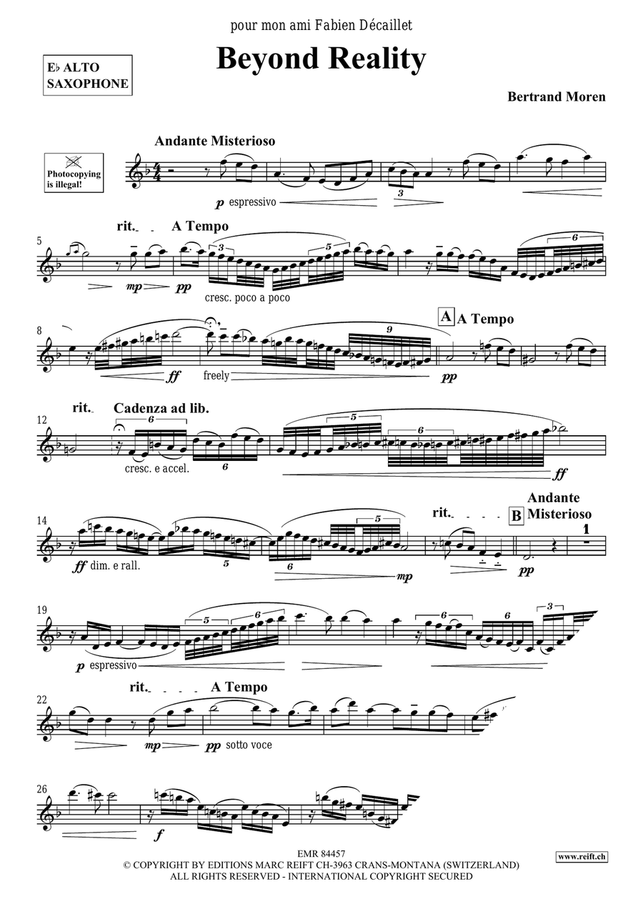Beyond Reality Beyond Reality Alto Saxophone scores gallery preview page 4