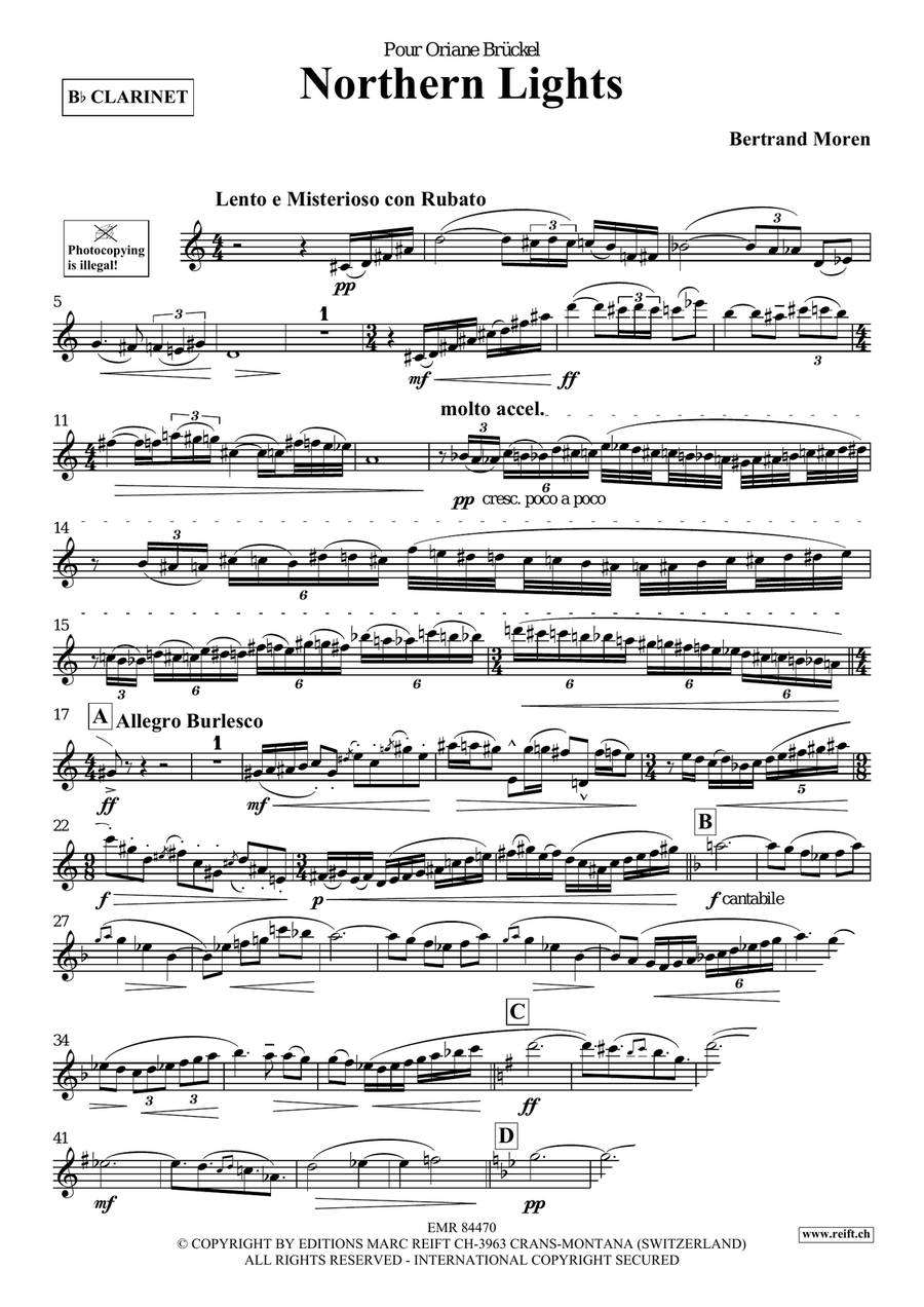 Northern Lights Northern Lights Clarinet Solo scores gallery preview page 4
