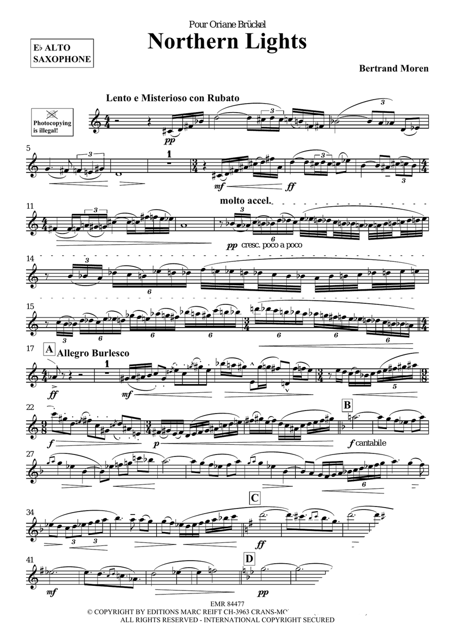 Northern Lights Northern Lights Alto Saxophone scores gallery preview page 4