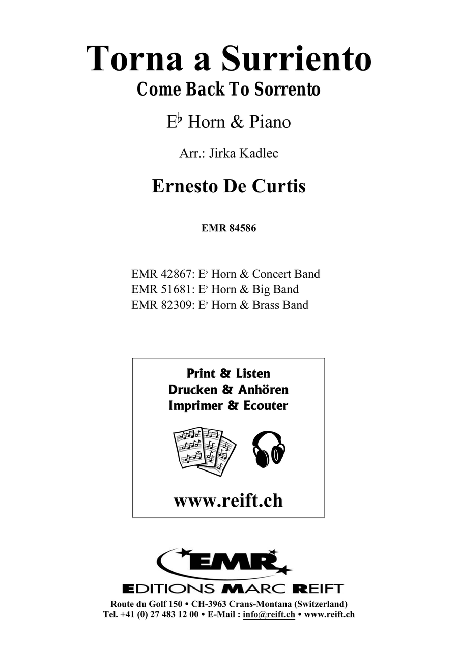 Torna a Surriento Torna a Surriento Horn scores gallery preview page 2